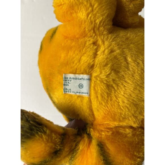 Vintage 1981 Dakin Garfield Plush Sitting Orange Fat Cat Stuffed Animal Toy 12” - Picture 12 of 16